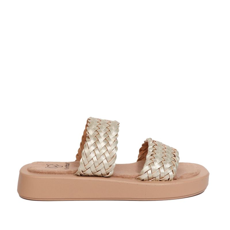 GOTTA - Sandalia Mujer Plana Dorada 23290