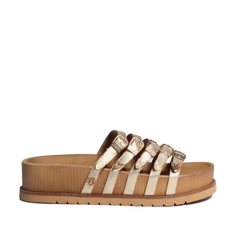 GOTTA - Sandalia Mujer Plataforma Dorada 25290