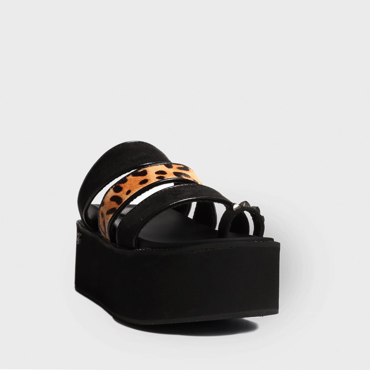 GOTTA - Sandalia Mujer Plataforma Animal Print Cuero 15662