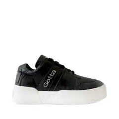 GOTTA - Zapatilla Mujer Negra Cuero 18501
