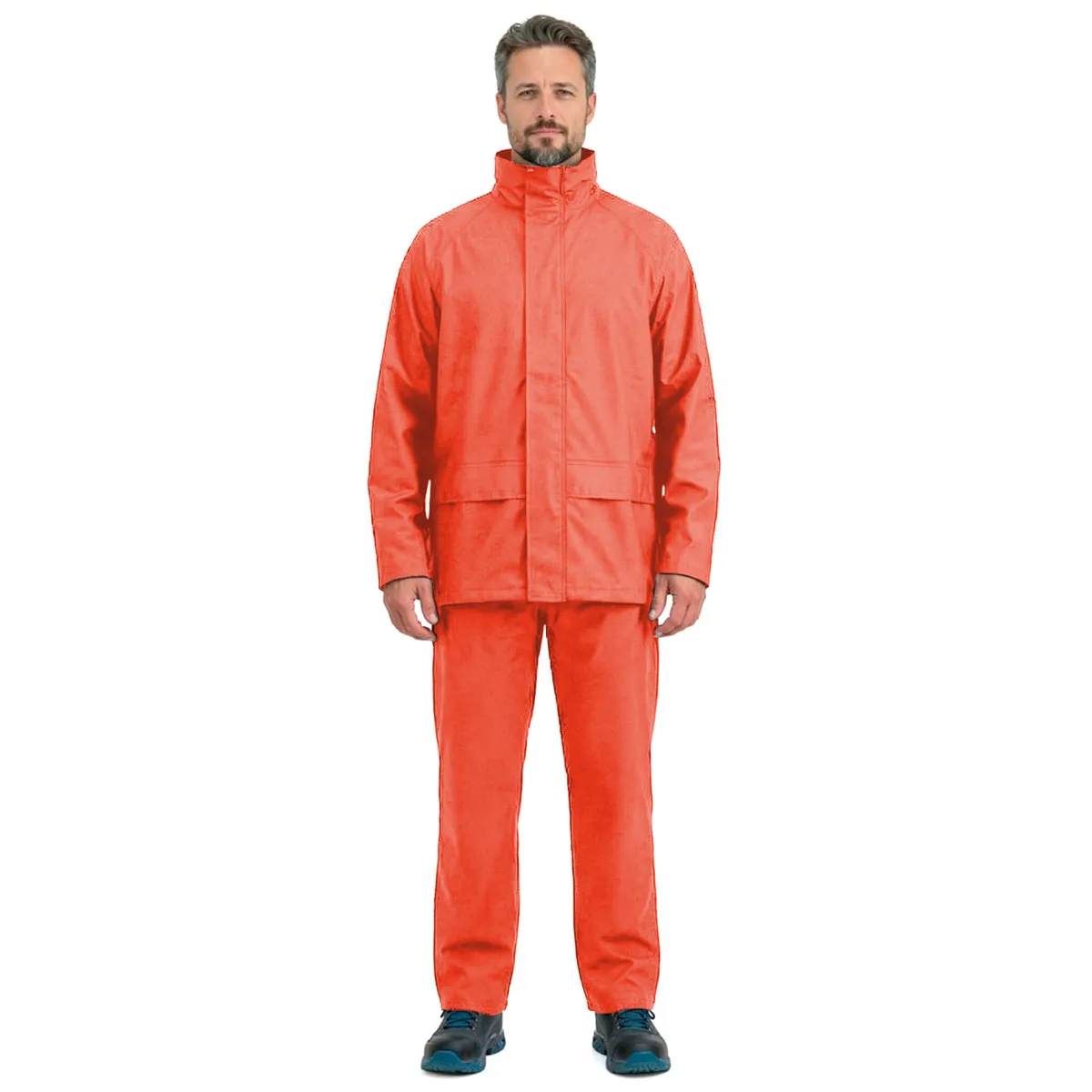 ALASKA - Traje Impermeable Alaska PU/PVC Naranjo