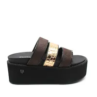 Sandalia Plataforma Café Mujer 15662