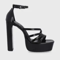 GOTTA - Sandalia Mujer Taco Charol Negra 35102