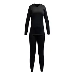 HARDWORK - Conjunto Primera Capa Poliester Hw Cooldry Mujer Black