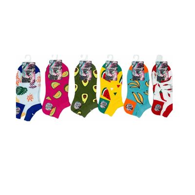 Imagen 2 del producto Pack12 Calcetines Diseños Surtido Algodón Para Mujer