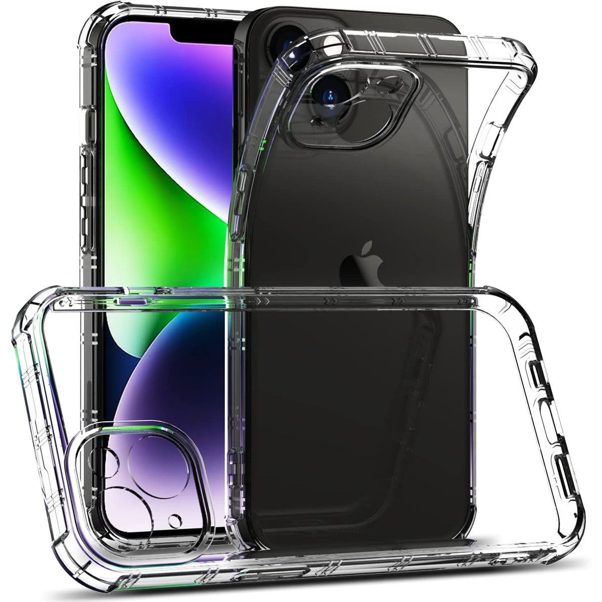 JOIGO - Carcasa Para iPhone 14 Transparente Reforzada