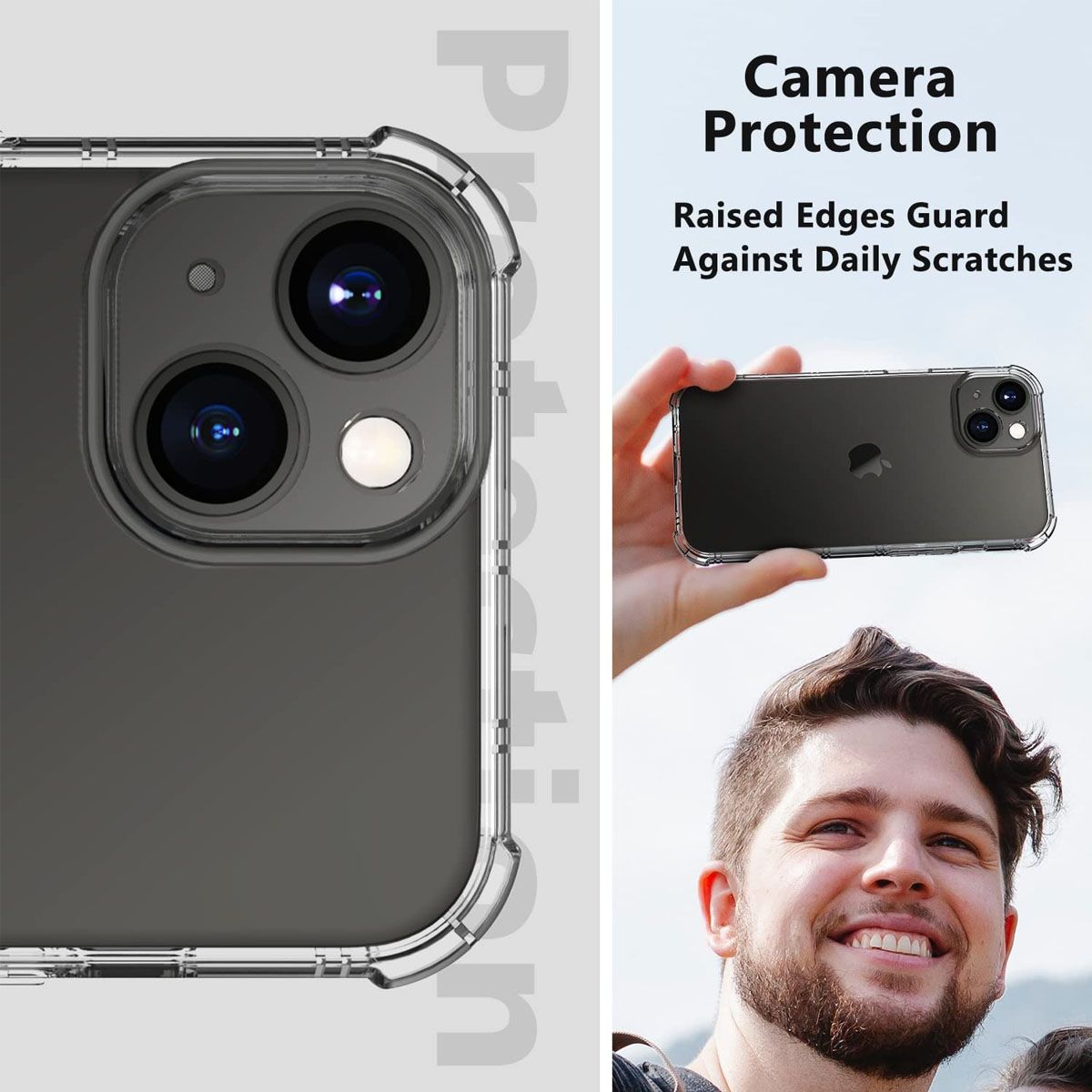 JOIGO - Carcasa Para iPhone 14 Transparente Reforzada