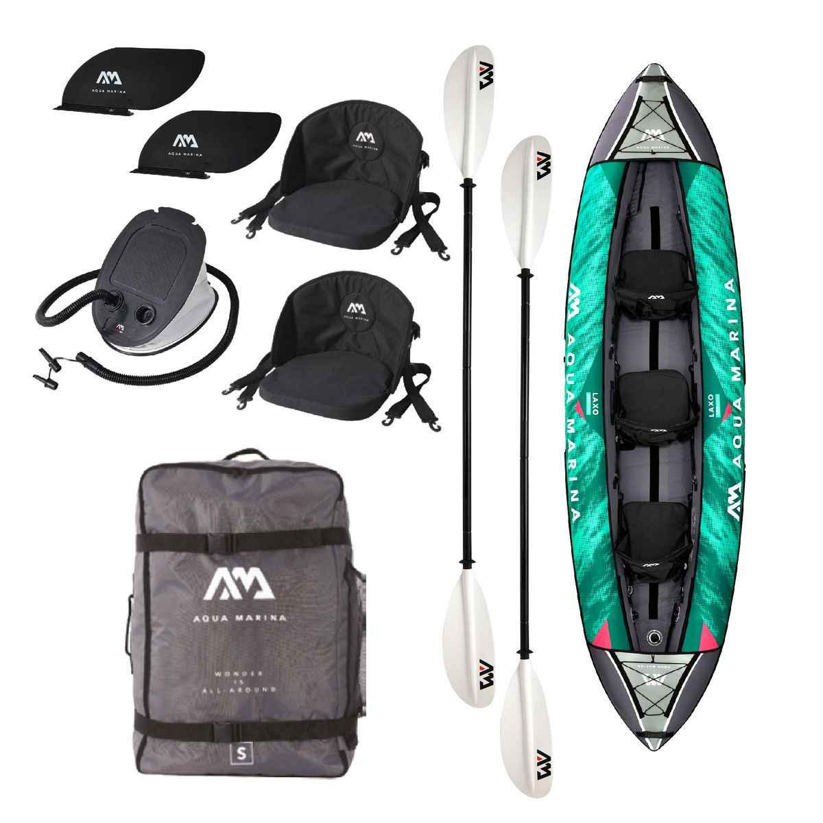 AQUA MARINA - Kayak Inflable / Kayak Laxo 3 personas / Kayak Aqua Marina