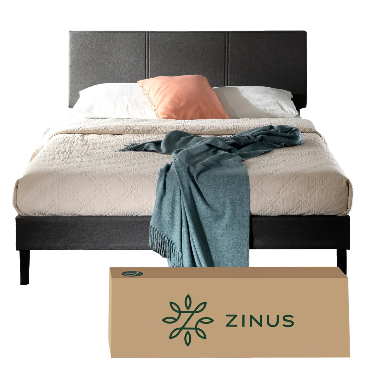 ZINUS - Base de cama CAMBRIL con respaldo Zinus King 180x200x30cm