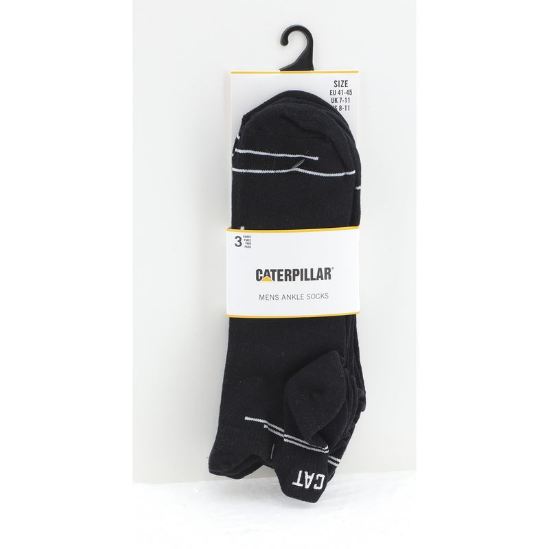 CAT - Calcetín Hombre Fdtn Ankle Sock 3-Pa Negro CAT