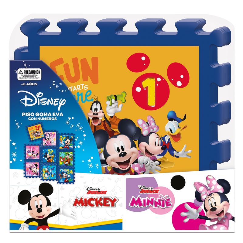 DISNEY - Piso Goma Eva Con Numeros 9 Piezas 30x30 Disney