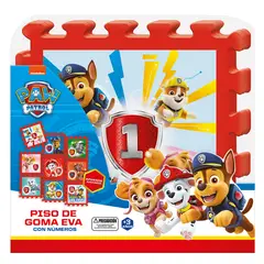 PAW PATROL - Piso Goma Eva Con Numeros 9 Piezas 30x30