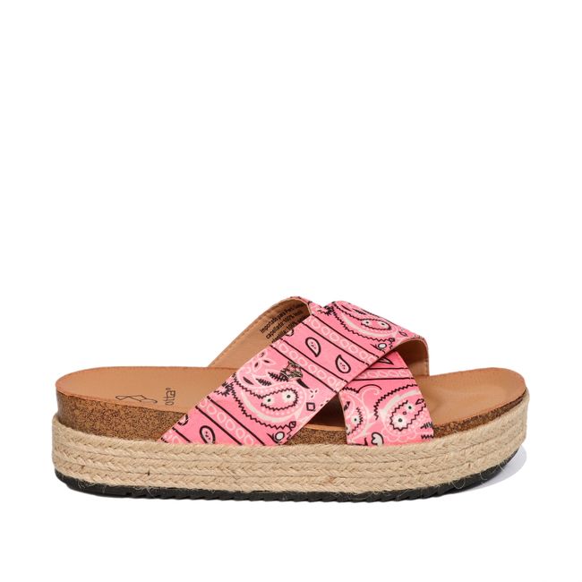GOTTA - Sandalia Mujer Plataforma Rosada Estampada 23192