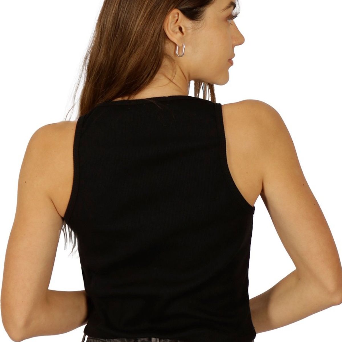 DIVINO JEANS - Polera Byork V Negra