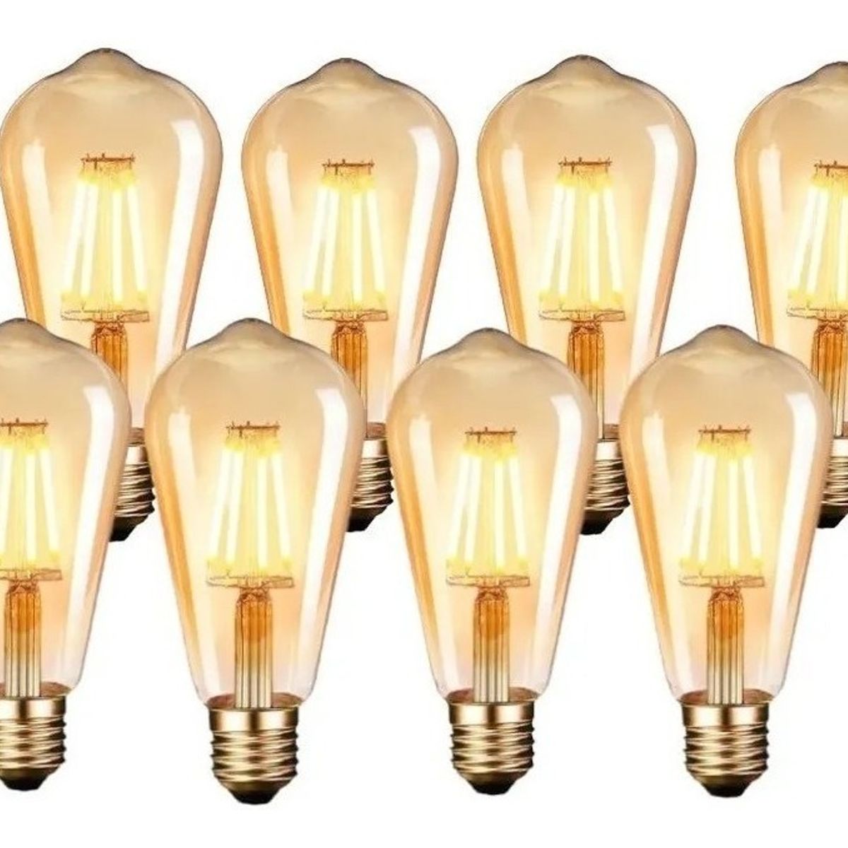 GENERICO - Pack x10 Ampolletas Retro Vintage Luz Cálida 4w