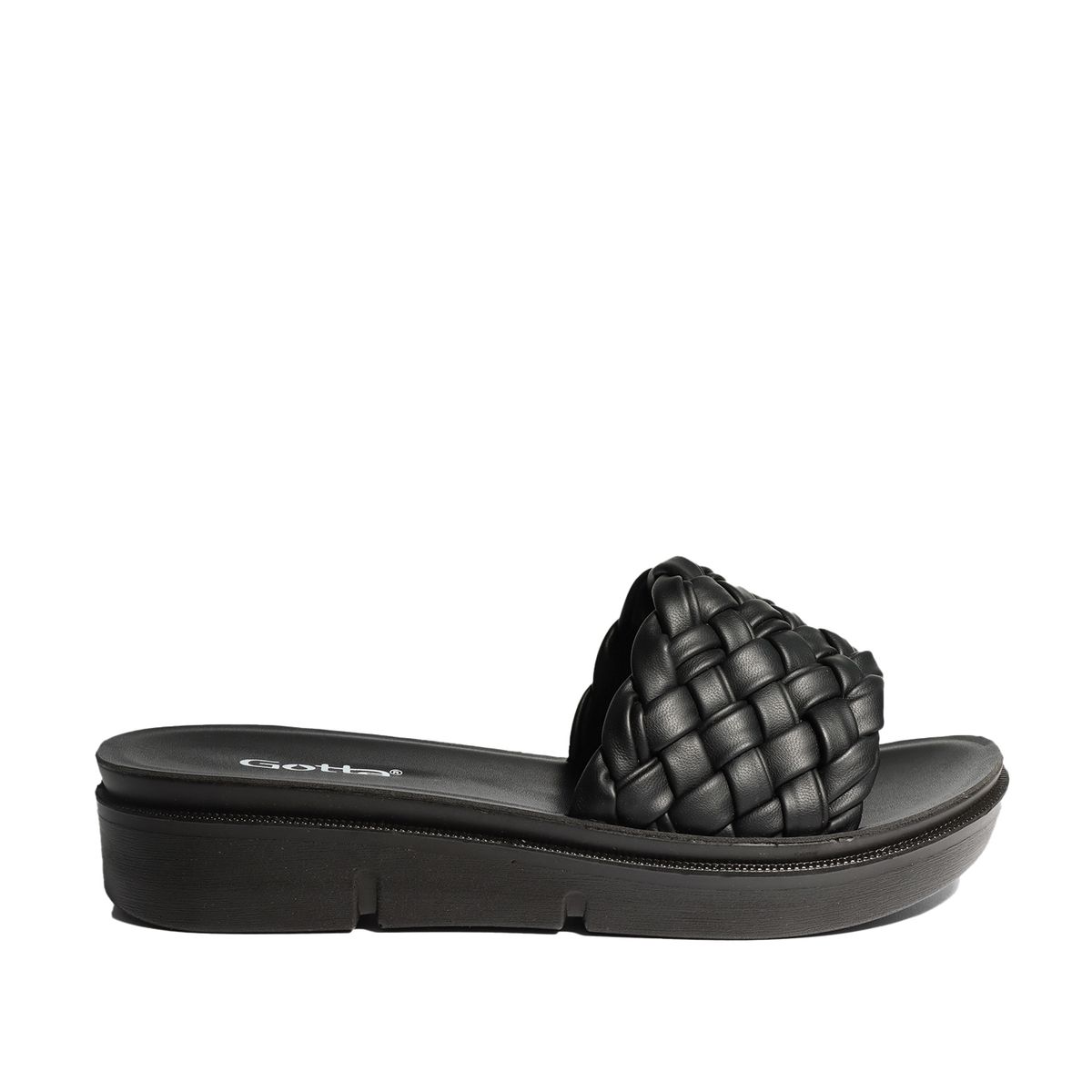 GOTTA - Sandalia Mujer Plana Negra 23231