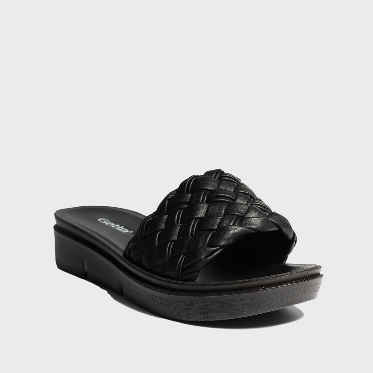 GOTTA - Sandalia Mujer Plana Negra 23231