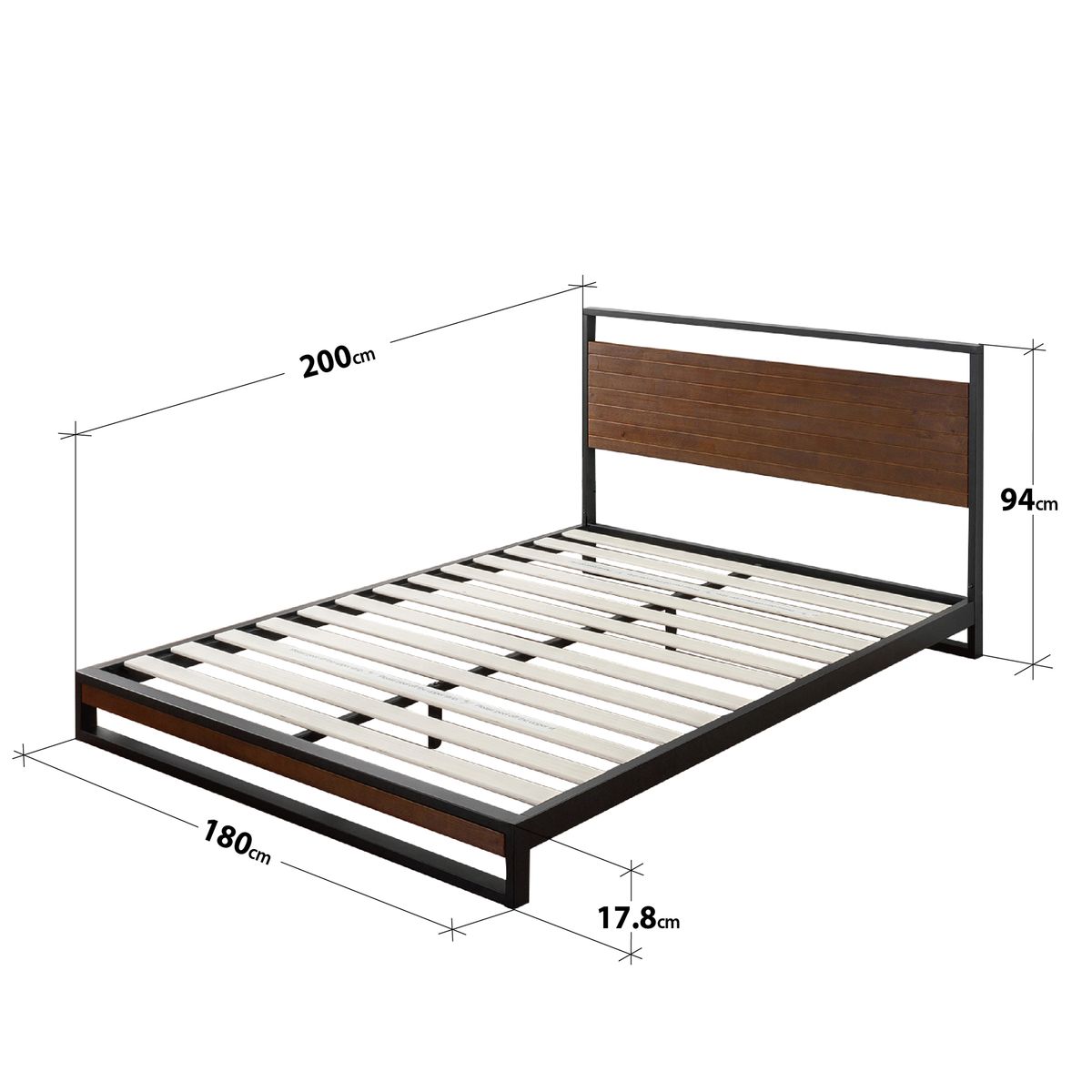 ZINUS - Base de cama SUZANNE con respaldo Zinus King 180x200x18cm
