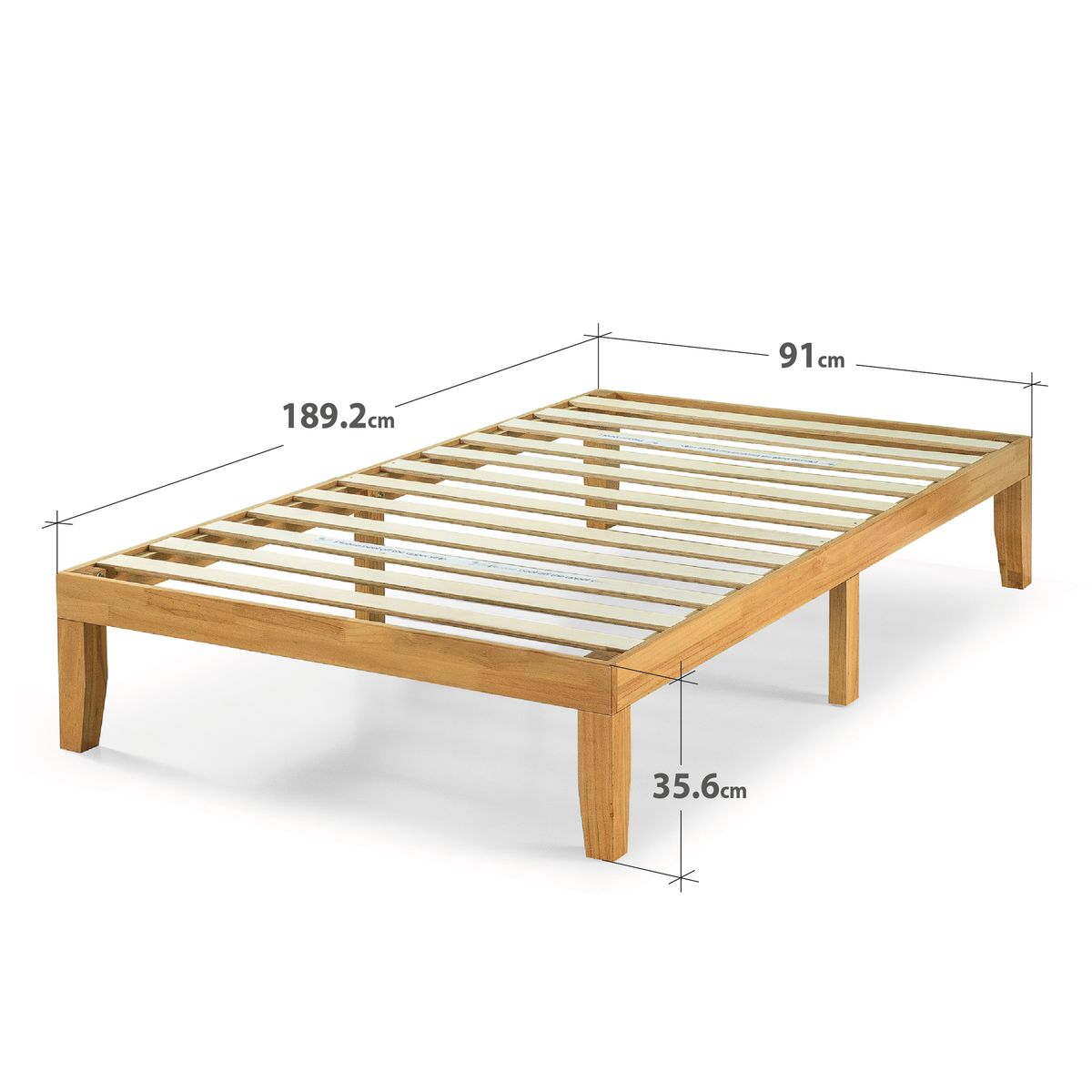 ZINUS - Base de cama Europea Zinus 1 plaza 90x190x36cm