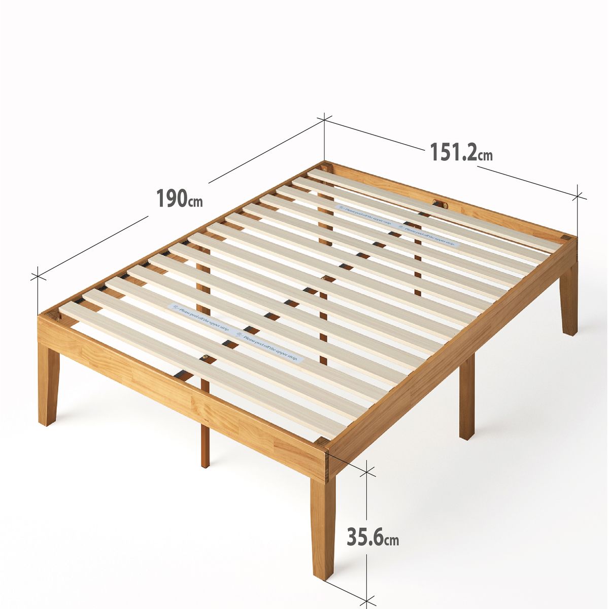 ZINUS - Base de cama Europea Zinus 2 plazas 150x190x36cm