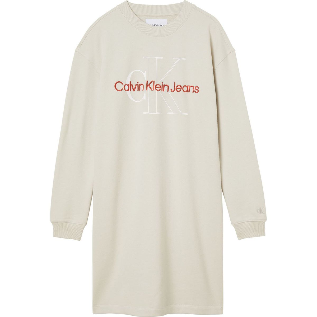 CALVIN KLEIN - Vestido Monogram Beige Calvin Klein