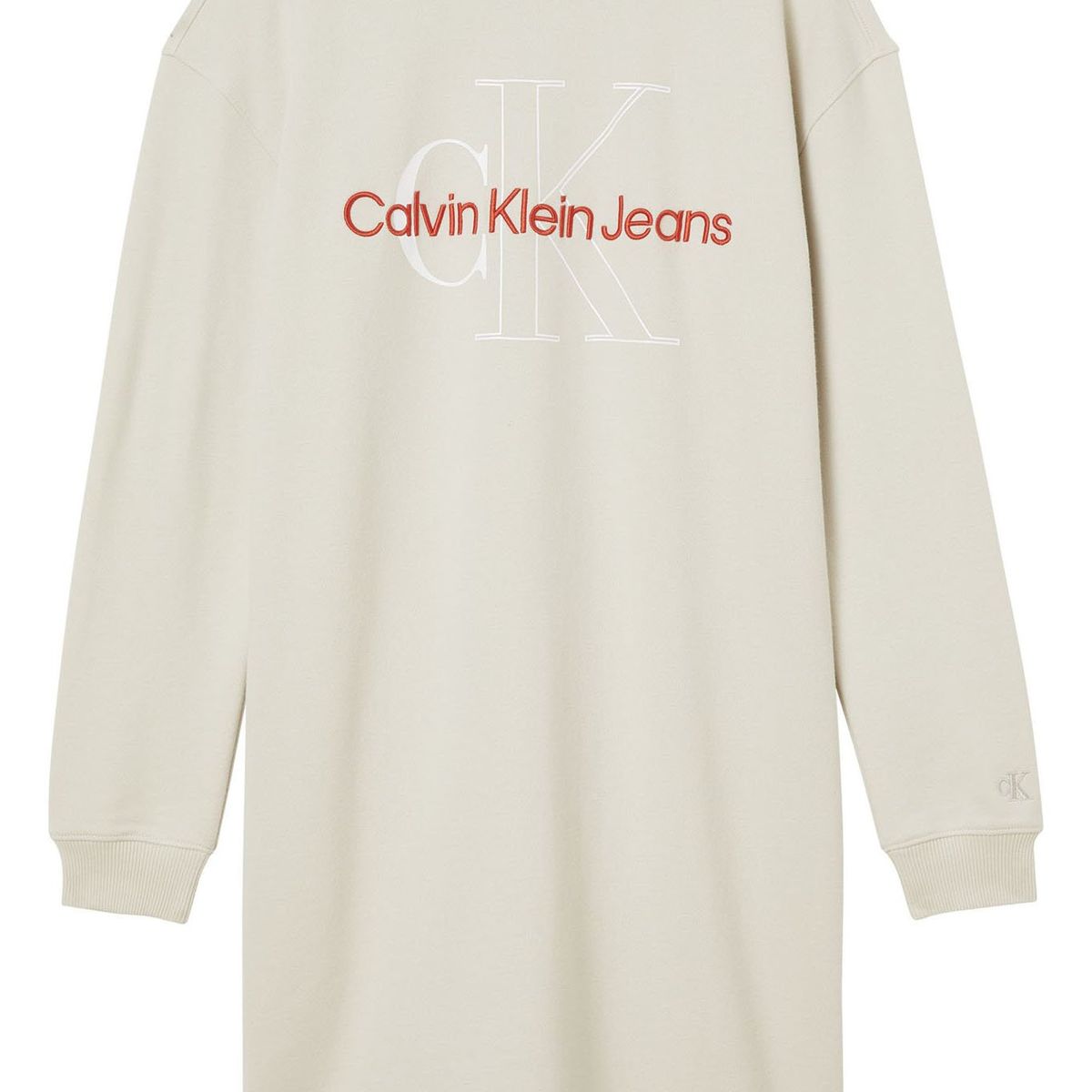 CALVIN KLEIN - Vestido Monogram Beige Calvin Klein