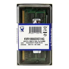 KINGSTON - 4GB DDR3 PC3-8500 1066Mhz Memoria Ram Sodimm