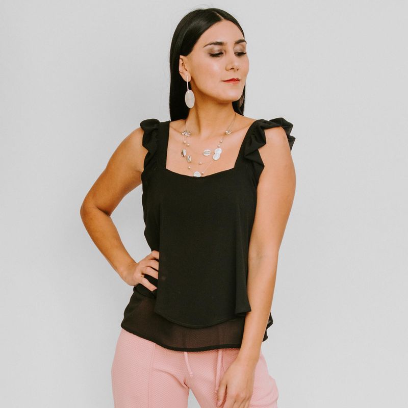 NATALIA SEGUEL - Blusa Noah Negro Natalia Seguel