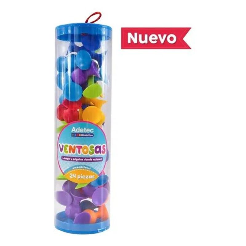 ADETEC - Juego Didáctico Ventosas 24 Piezas Juguetes - 600