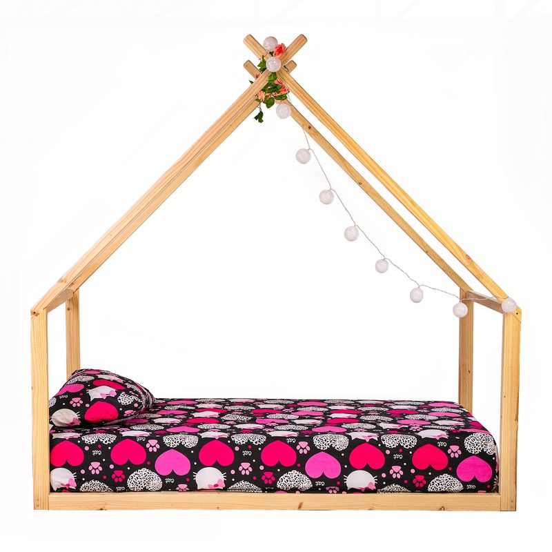 MPA DECOHOGAR - Cama para niños, Base Cama Casa frontal sb - 1 plaza