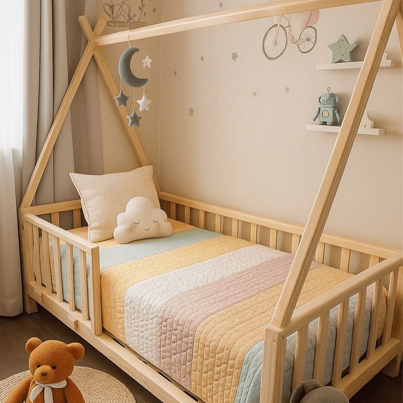 MPA DECOHOGAR - Cama para niños, Base Cama tipi bv para niños - 1 plaza