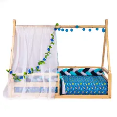MPA DECOHOGAR - Cama para niños, Base Cama tipi bh de madera - 1,5 plaza