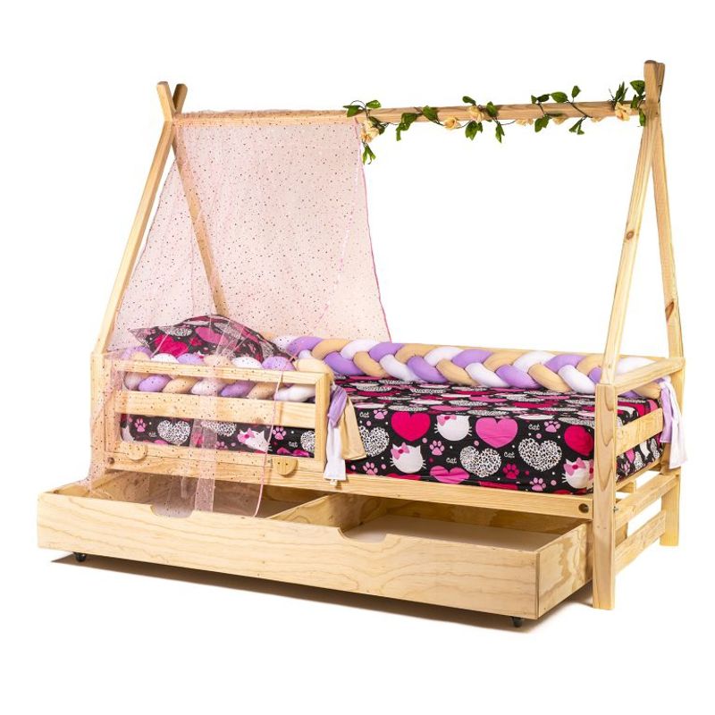 MPA DECOHOGAR - Cama infantil de madera, Base Cama Cajonera tipi bh - 1,5 plaza