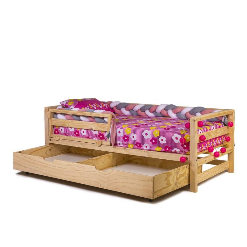 MPA DECOHOGAR - Cama infantil de madera, Base Cama bh con cajones - 1,5 plaza