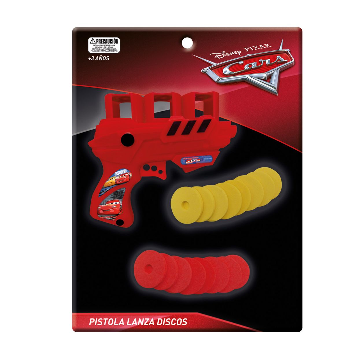 DISNEY - Pistola Lanza Discos En Blister Cars Disney Pronobel
