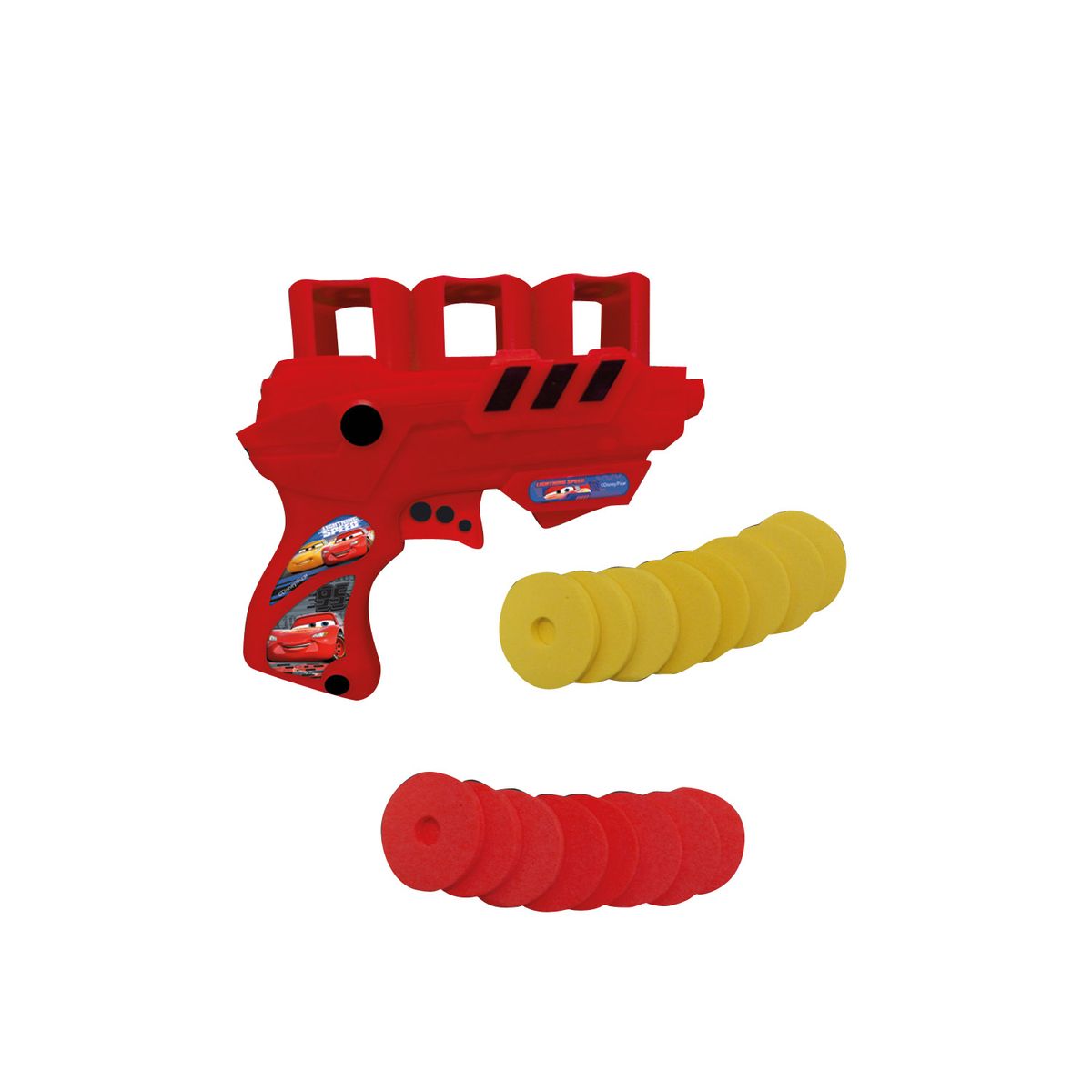 DISNEY - Pistola Lanza Discos En Blister Cars Disney Pronobel