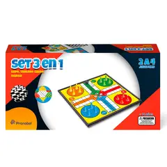 NOBEL TOYS - Set 3 En 1 Magnetico Tablero (Dama; Tablero Chino; Ludo)