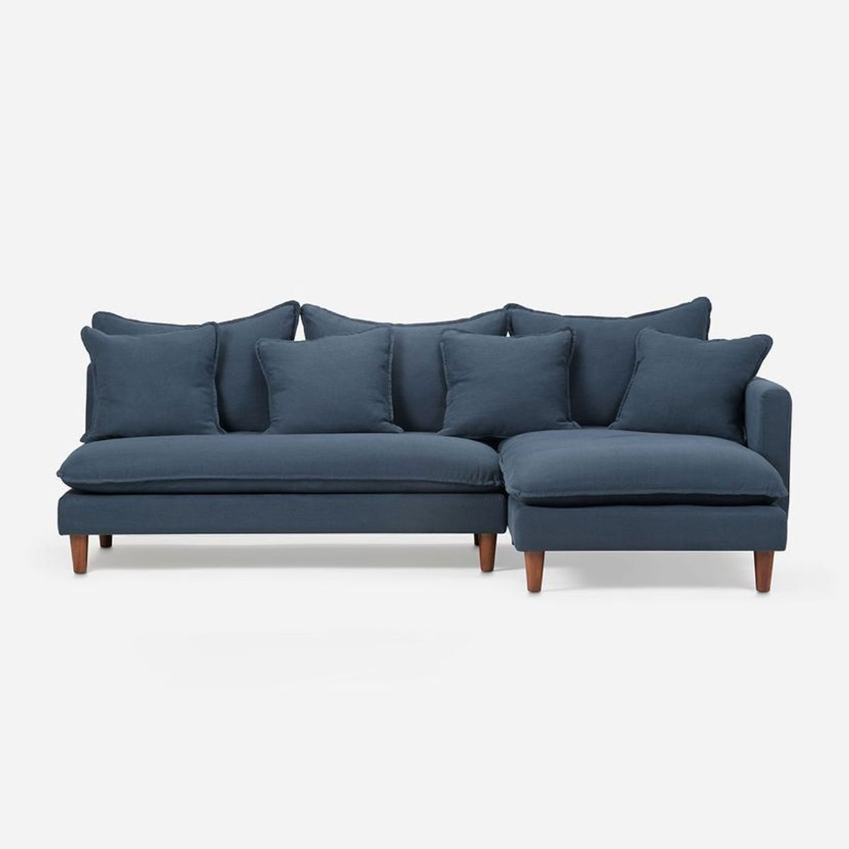 ROSEN - Sofá Seccional Rosen Dunster Derecho Tela Indigo