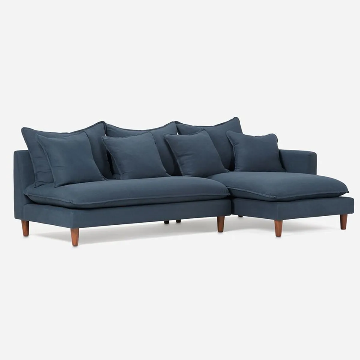 ROSEN - Sofá Seccional Rosen Dunster Derecho Tela Indigo