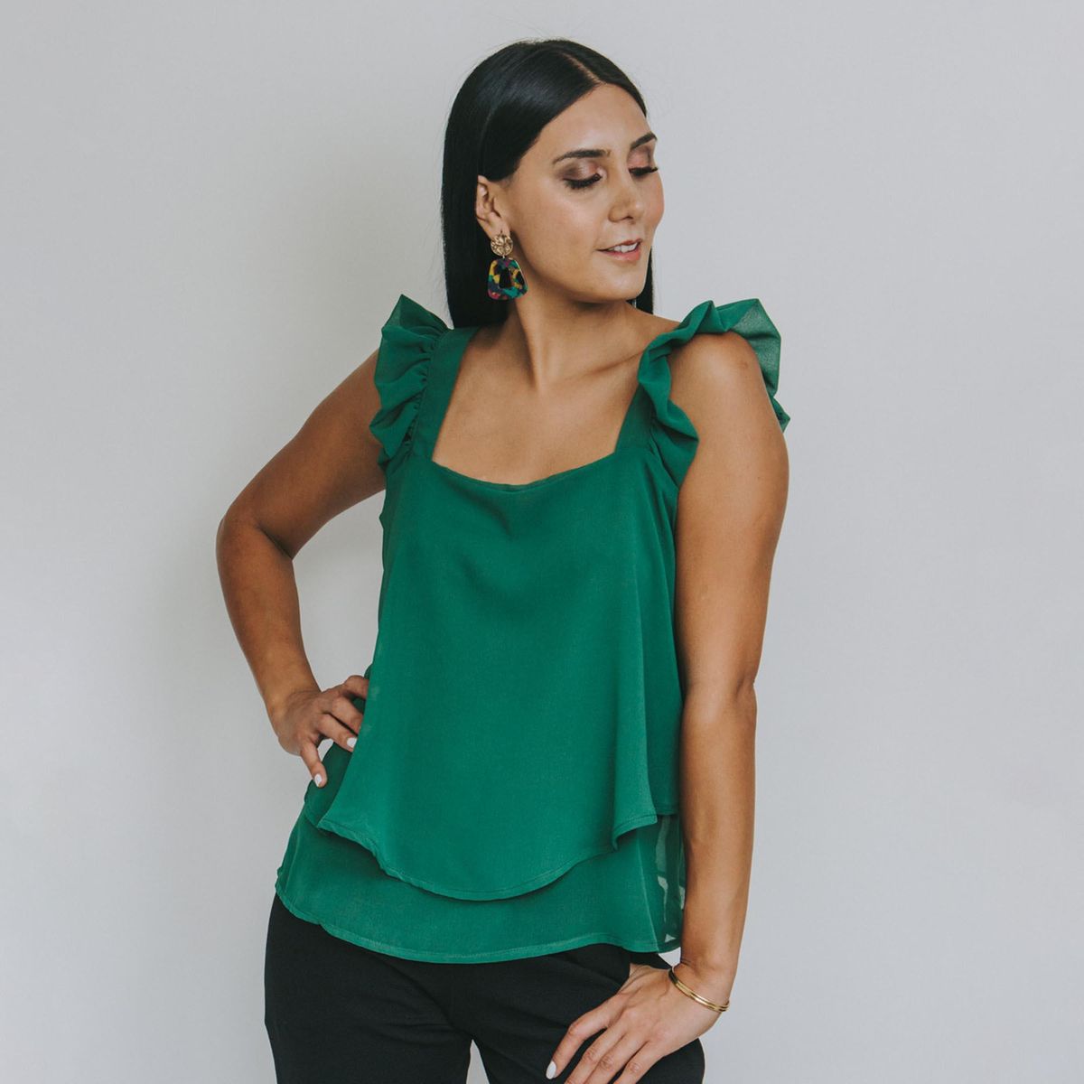 NATALIA SEGUEL - Blusa Noah Verde Natalia Seguel
