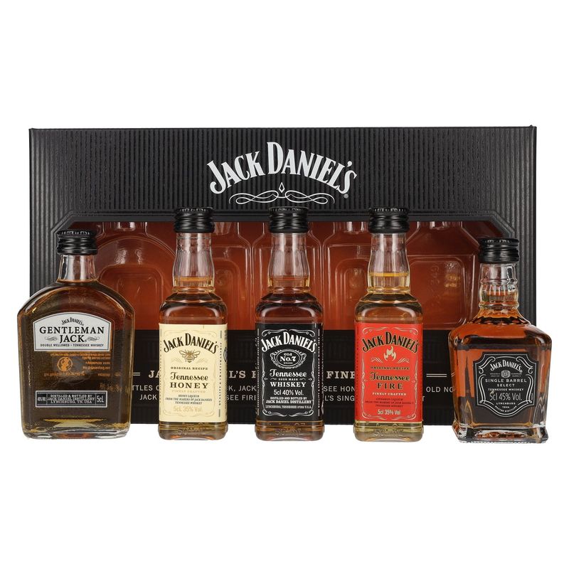 JACK DANIELS - Colección Premium 5 miniaturas Jack Daniels 50 ml