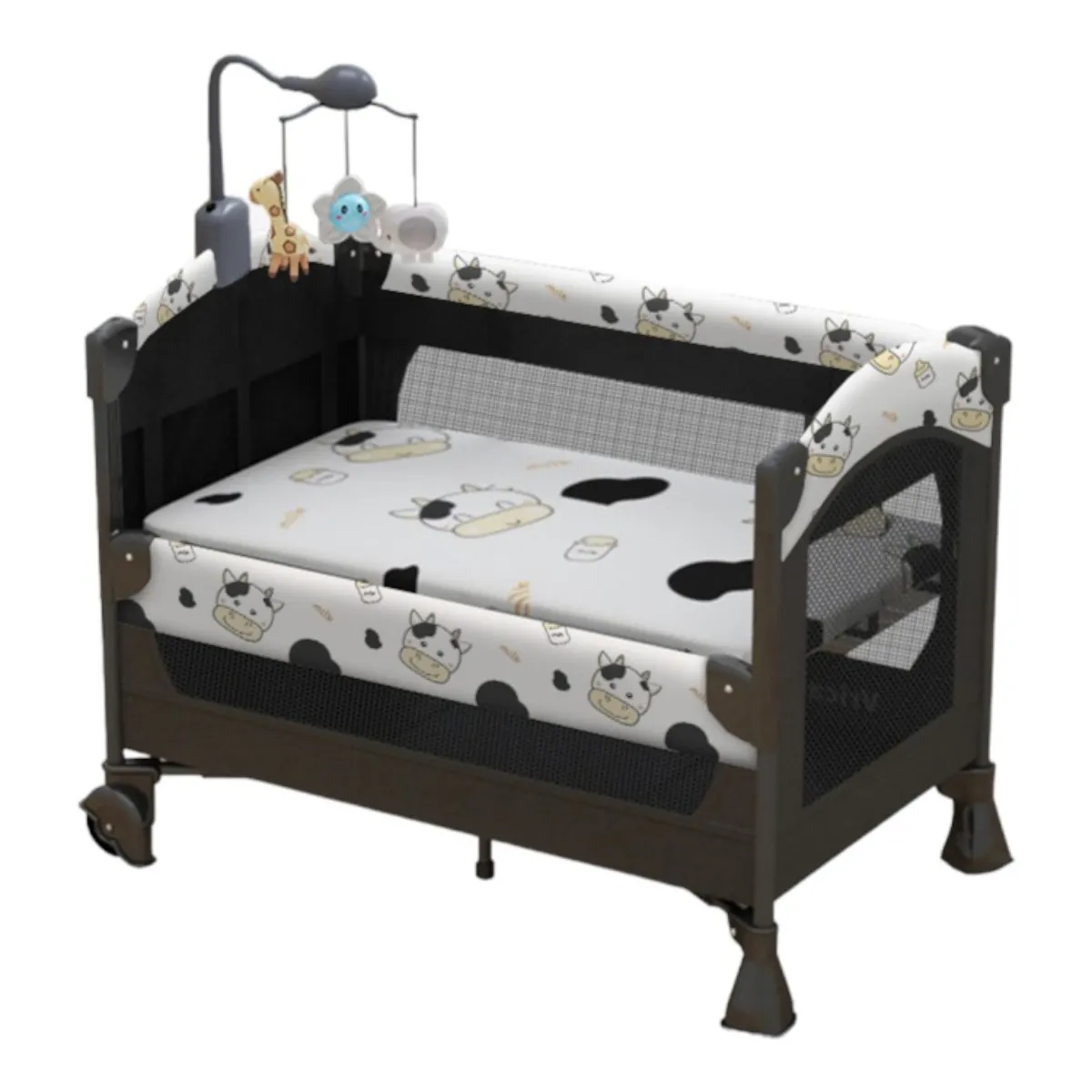 LUBABYCAS - Cuna Colecho Corral Mecedora 4 En 1 Lubabycas Blanco