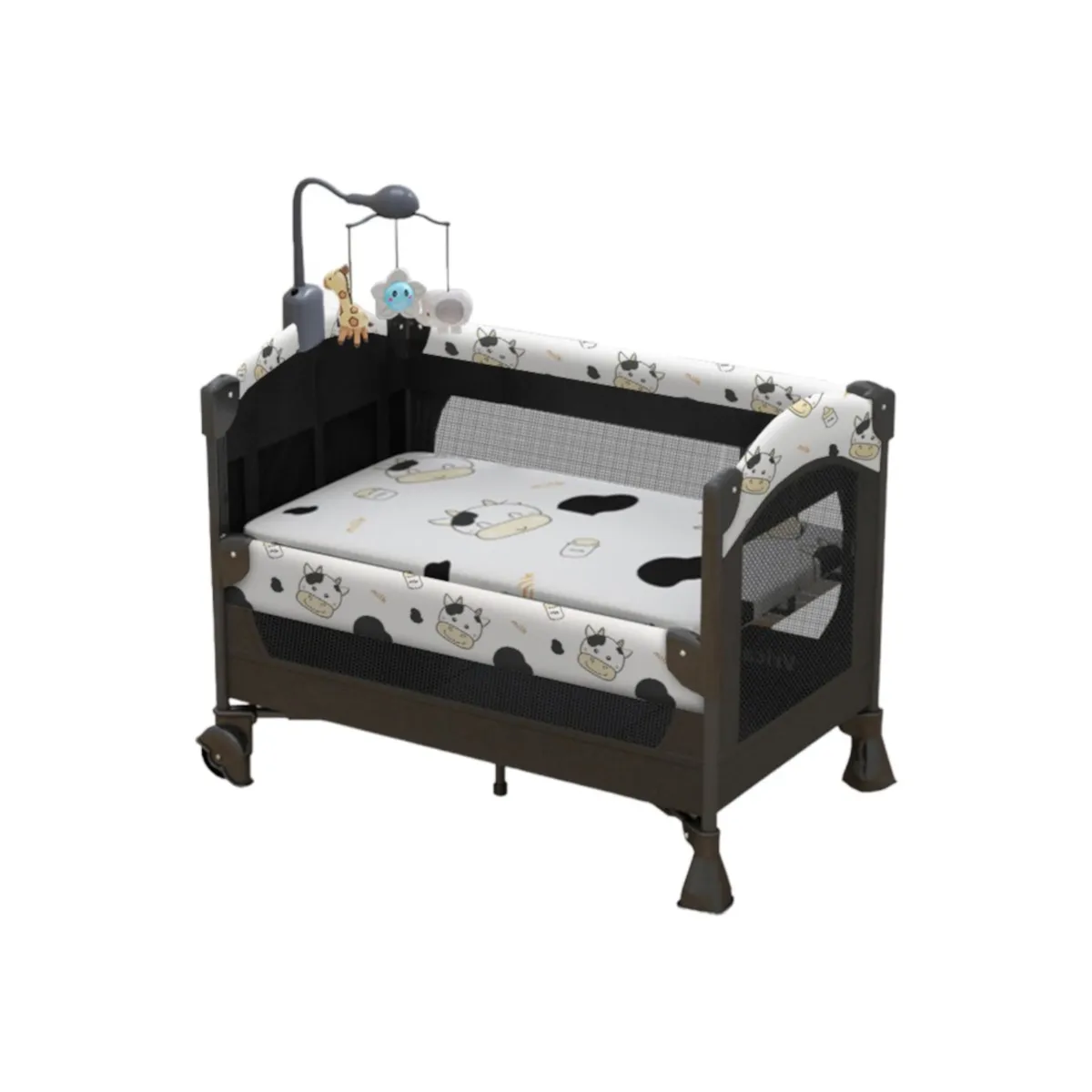 LUBABYCAS - Cuna Colecho Corral Mecedora 4 En 1 Lubabycas Blanco