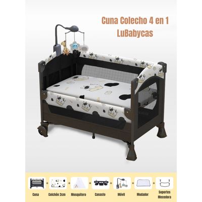 Imagen 2 del producto Cuna Colecho Corral Mecedora 4 En 1 Blanco