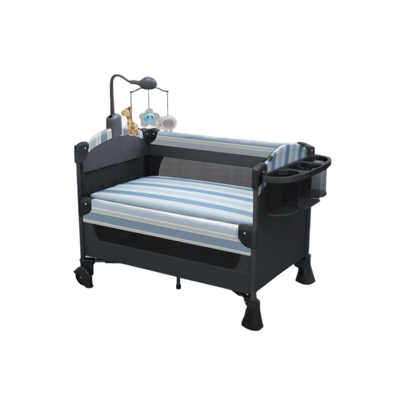 LUBABYCAS - Cuna Colecho Corral Mecedora 4 En 1 Lubabycas Azul