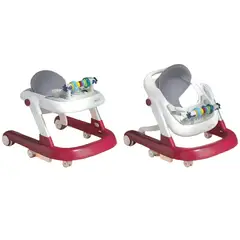 LUBABYCAS - Andador Caminador Multifuncional 4 En 1 Burdeos