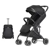 LUBABYCAS - Coche De Paseo Compacto Con Accesorios Negro_