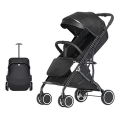LUBABYCAS - Coche De Paseo Compacto Con Accesorios Negro_