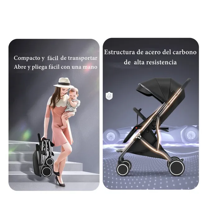 LUBABYCAS - Coche De Paseo Compacto Con Accesorios Lubabycas