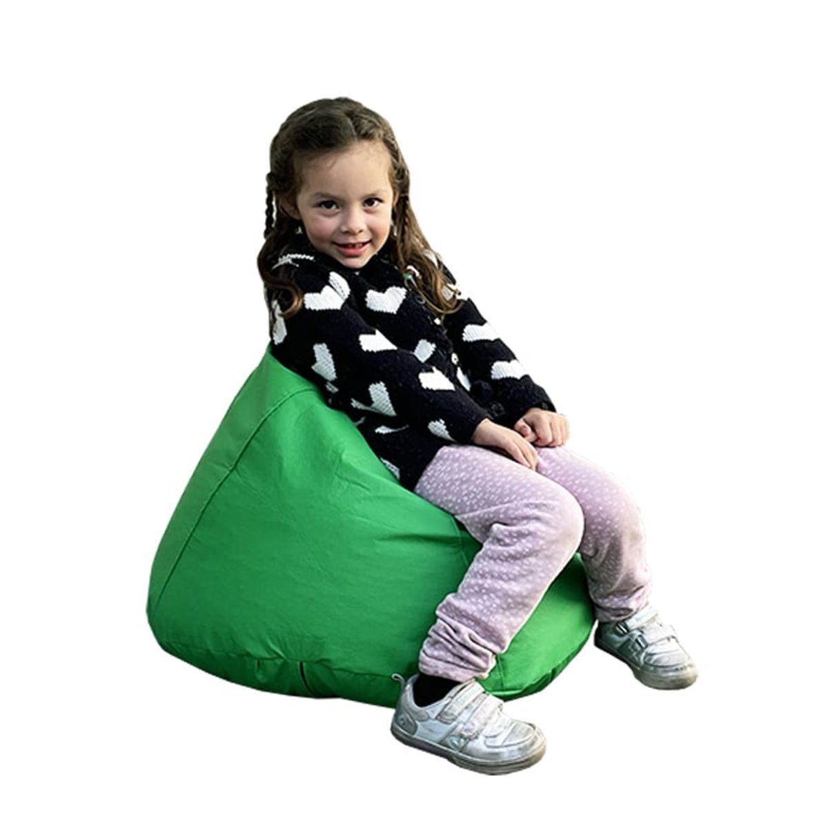 REHUCE - Puff para niños eco cuero - Verde